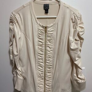 Clara Sun Woo Cream Ruched Jacket